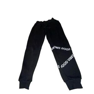 Women’s good vibes black classic from New Look logo sweatpant Size M drawstring